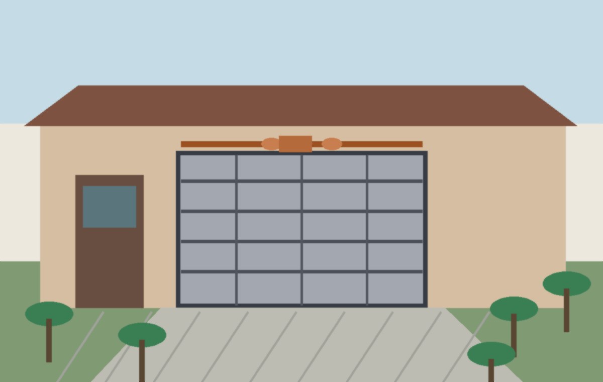 Garage door torsion spring gap check at a Kissimmee home